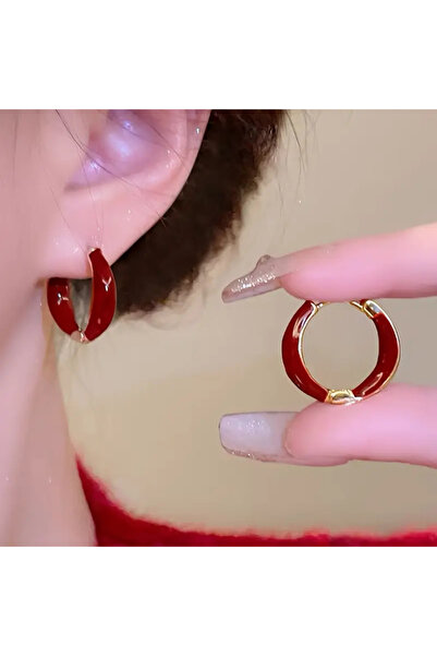byozanyılmaz Claret Red MINI DESIGN EARRING