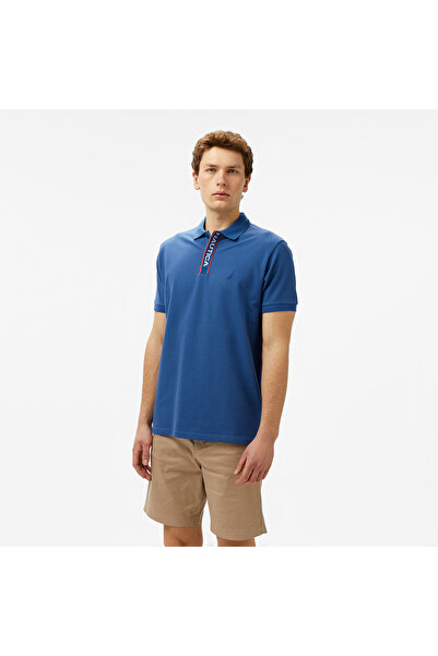 Nautica Erkek Mavi Classic Fit Polo Yaka T-Shirt
