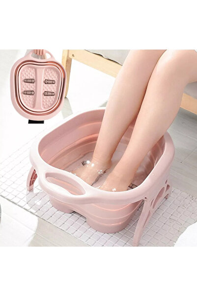 Hope حوض تدليك القدم، مع بكرات تدليك ومبرد قدم، لمنتجع صحي منزلي للقدم، لون وردي