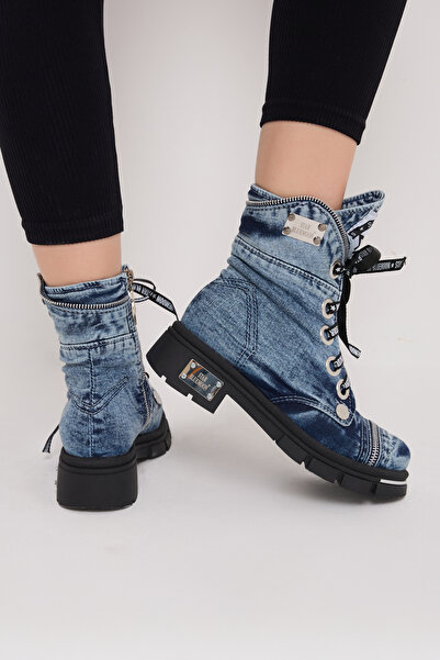 StarBlueMooN KADIN KOT BOT METAL DETAYLI ORTOPEDİK TABAN YAZLIK BOT