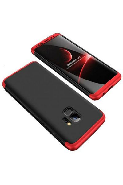 OEM Husă de protecție pentru Samsung Galaxy S9, placată Luxury Roșu-Negru, potrivire perfectă
