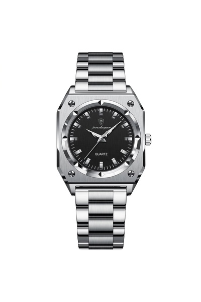 delis Ceas de dama Poedagar CS1903, otel inoxidabil, argintiu, cadran negru