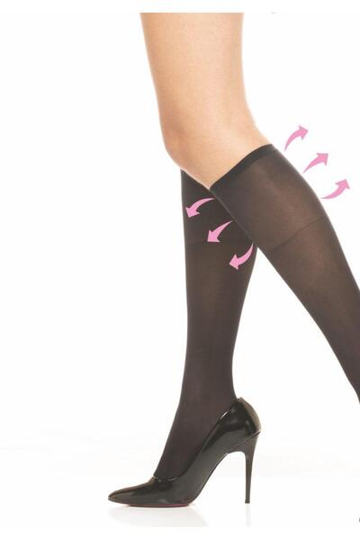 çorapmanya Kadın 40 Denye Diz Altı Tül Diabet (Şeker) Çorabı