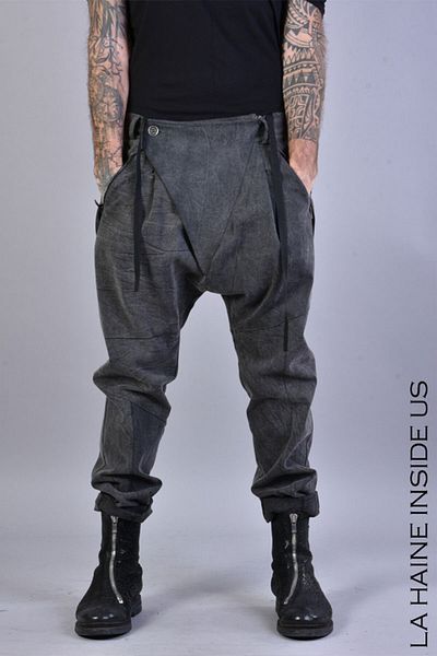 La Haine Inside Us Regular Bull Stretch Pants - - Gray, S