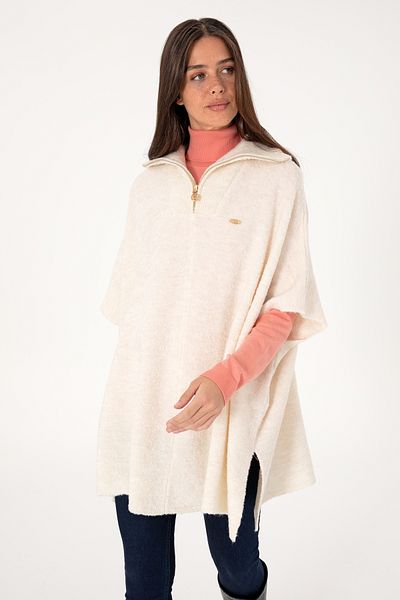 U.S. Polo Assn. Women's Cream Knitwear Poncho 50293175-Vr071