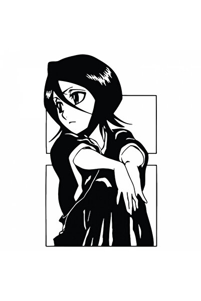 INOVATIX Set de 8 piese, autocolant Anime Bleach Rukia Kuchiki, INOVATIX®. 6 cm