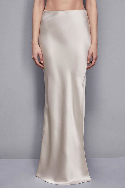 Patrizia Pepe FUSTA SATIN - PATRIZIA PEPE - 42, CREM