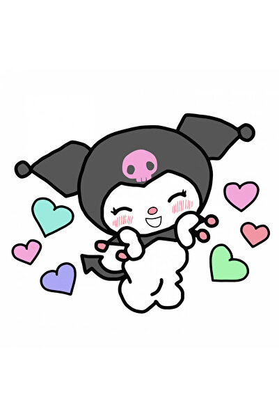 INOVATIX Σετ 8 τεμαχίων, Αυτοκόλλητο My Melody Kuromi loved, INOVATIX®. 6 εκ.