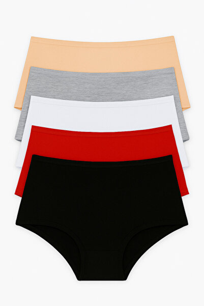 Suvida Women's High Waist Plus Size 100% Cotton Panties – Comfortable Pack of 5