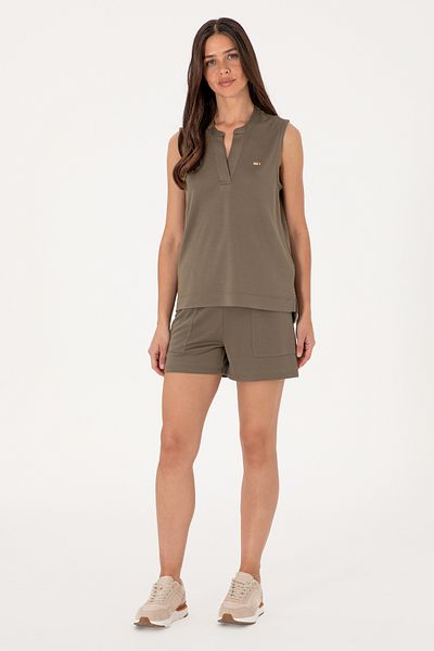 U.S. Polo Assn. شورت محبوك مزيج من المنك للنساء 50306735-vr052