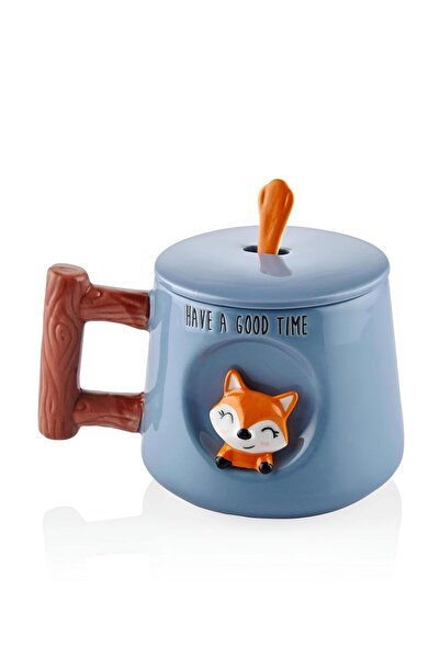The Mia Fox Mug with Lid and Spoon Mkn3032