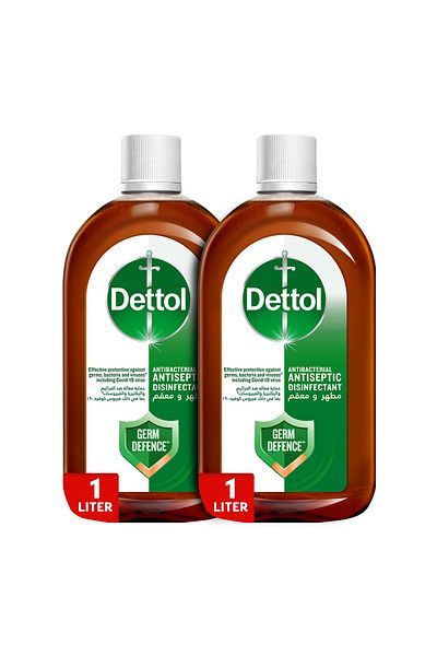 Dettol Antiseptic Disinfectant Liquid Value Pack 2 X 1 Litre Kills 99.9% Germs, Multi-purpose Hygiene