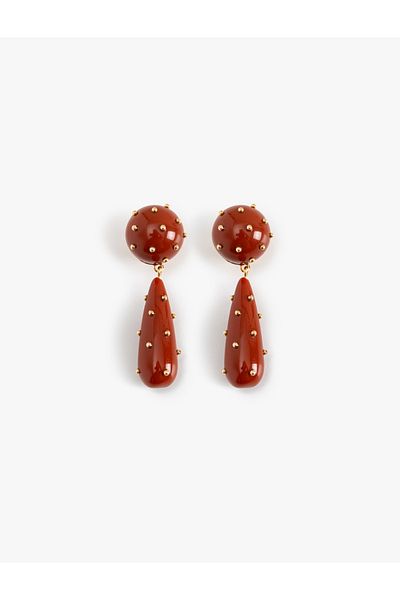 Koton Large Size Steel Mixed Geometric Dangle Earrings - Koton X Melis Ağazat