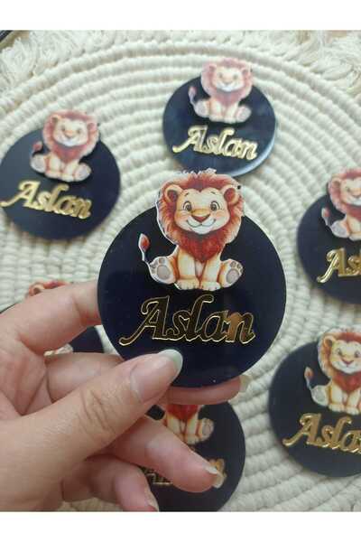 TWİN COLLECTION Aslan Figür Bebek Yeni Doğan - Doğum Günü - Mevlüt Magnet Hed...