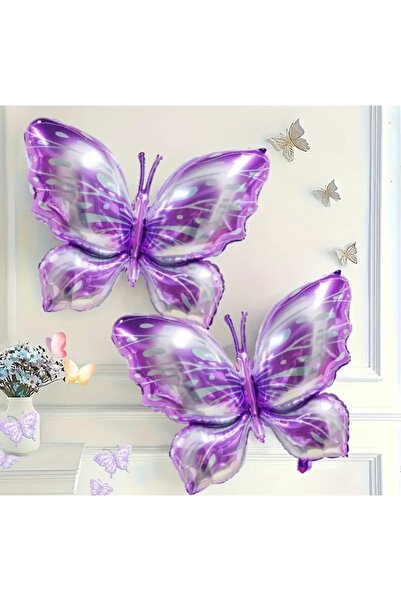 ALYA PARTİ Büyük Boy Mor Kelebek Folyo Balon