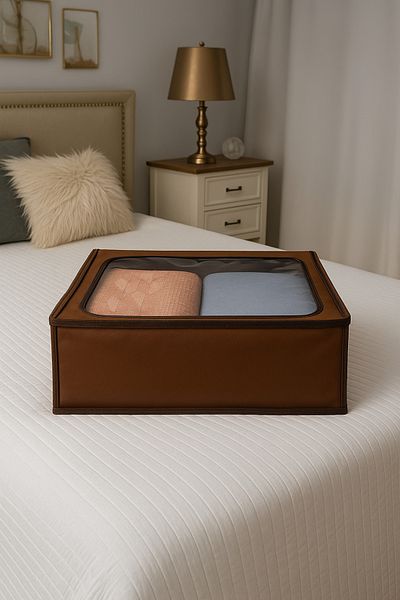 SER&YAT 4 Pieces Windowed Supported Ring Large Size Plus under Base Organizer Organizer Bag 66X46X20 cm