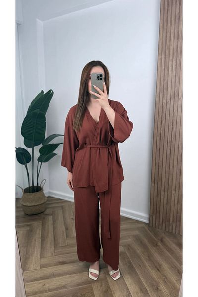 My Blog Tile Belt Detailed Suit - 8723