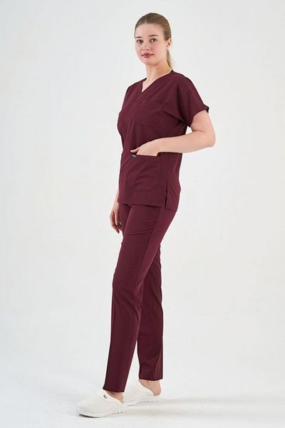 Owlet Medikal Costum chirurgical din Lycra Dark Plum