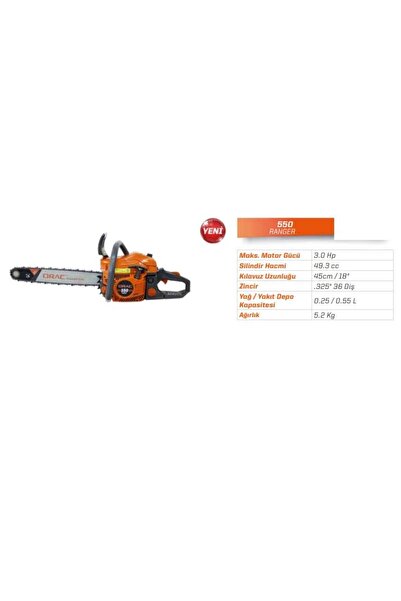 Orac X650 Benzinli Ağaç Kesim Motoru