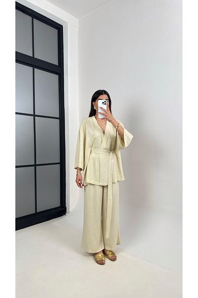 My Blog Yellow Belt Detailed Suit - 8723