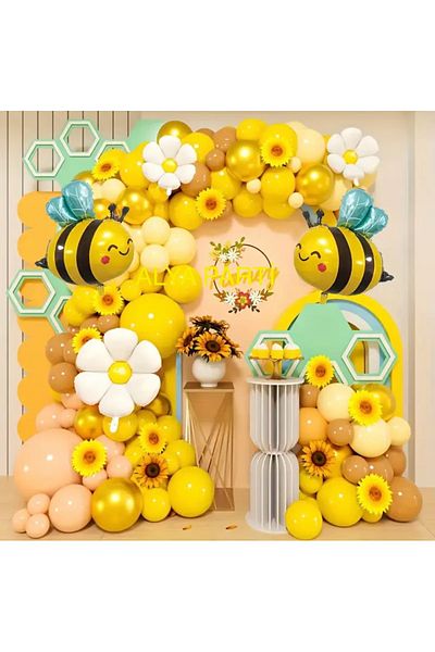 ALYA Σετ γενεθλίων PARTY Bee And Daisy Birthday Concept