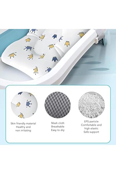 Yelajoy Baby Bath Mat,Breathable Soft,Adjustable Non-Slip,3-Way Adjustable Buckle,28x43cm,for 0 to 12 Months