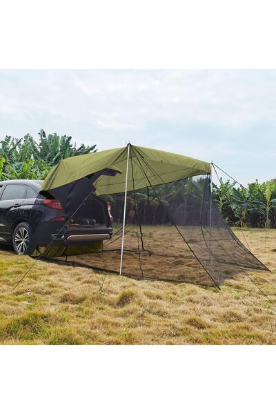 Yelajoy 3-4 Person Family Camping Tent,Car Awning SUV Tailgate Tent,with Carrying Bag,Universal Vehicle