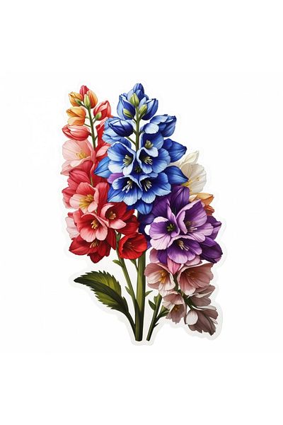 INOVATIX Set de 8 autocolante, buchet de gerbere, INOVATIX®. 6 cm