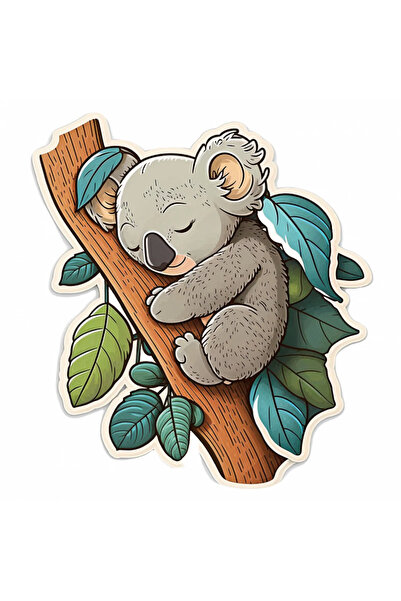 INOVATIX Set de 8 autocolante cu koala în copac, INOVATIX®. 6 cm