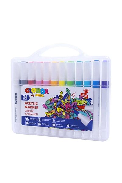 ada çanta kırtasiye Set of 24 Acrylic Marker Pens