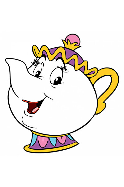 INOVATIX Set de 8 piese, autocolant Frumoasa și Bestia Mrs. 6 cm