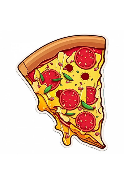 INOVATIX Set de 8 piese, autocolant felie de pizza cu cârnați și ardei, INOVA...