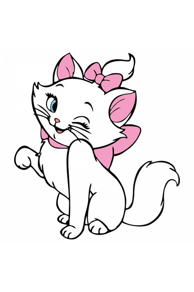 INOVATIX Σετ 8 τεμαχίων, Αυτοκόλλητο Οι Αριστόγατες, Μαρί η άσπρη γάτα, INOVA...