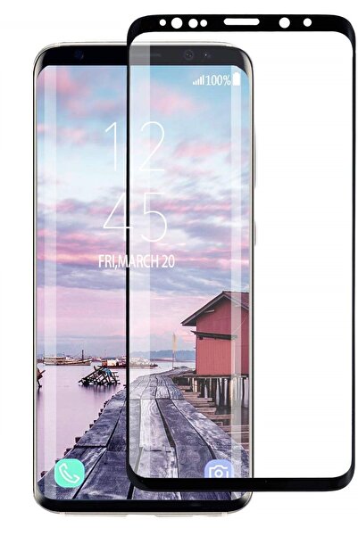 OEM 3D γυάλινη μεμβράνη, πλήρης κόλλα, Samsung Galaxy S8, πλήρης οθόνη, μαύρο