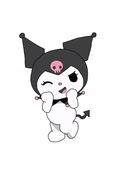 INOVATIX Set de 8 piese, autocolant cu Kuromi, My Melody, INOVATIX®. 6 cm