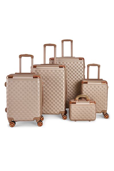 LİMRA 5-piece solid and modern wheeled luggage set