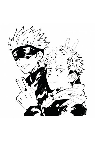 INOVATIX Set de 8 piese, autocolant Gojo și Itadori Jujutsu Kaisen, INOVATIX®. 6 cm