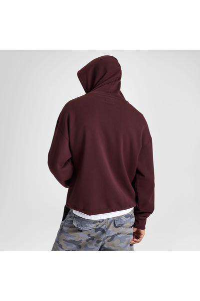 Converse Classic Erkek Loose Fit Bordo Hoodie