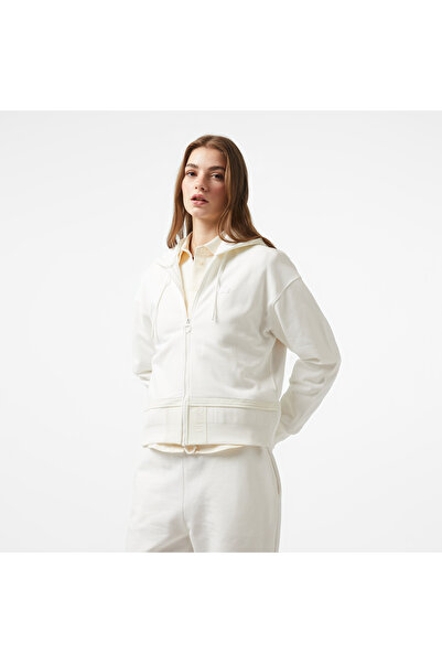 Lacoste x House of SuperStep Kadın Krem Hoodie