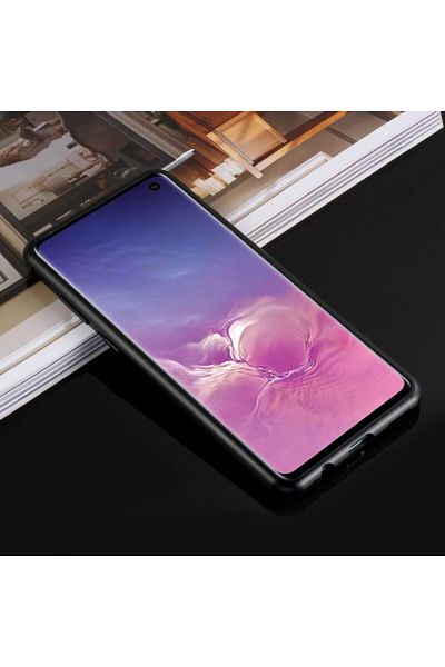OEM Carcasă compatibilă cu Samsung Galaxy S10, ramă metalică cu fixare magnetică, spate din sticlă securizată