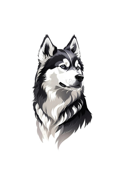 INOVATIX Σετ 8 τεμαχίων, αυτοκόλλητο Σιβηρικού Χάσκι, INOVATIX®. 6 εκ.