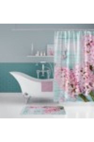 Tropikhome Shower Curtain with 12 Rings, 180x200cm, Zambila