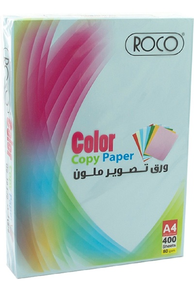 Roco Color Copy Paper Plain Blue A4 80 gsm 400 Sheets