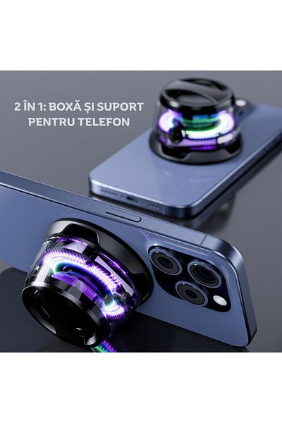 clickzu clickzu G200 RGB portable Bluetooth speaker with magnetic mount and phone holder function