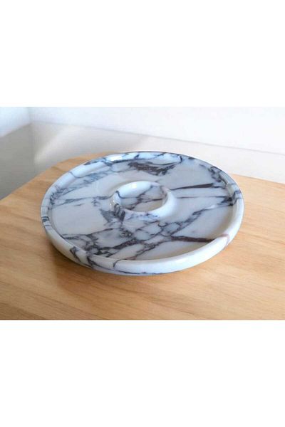 Concept ONYX by CEHRELI Natural Stone Marble Sauce Bowl Serving Plate