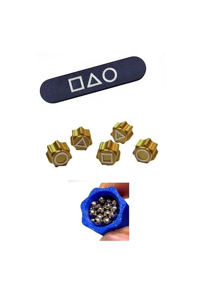 Squid Game Gonggi Squid Game Traditional Korean Game with Metallic Interior, Gold/Black, Smartteam3D, 3D Printe
