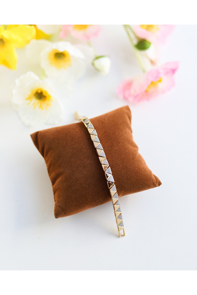 JujuuAksesuar Triangle Model Vip Zircon Bracelet