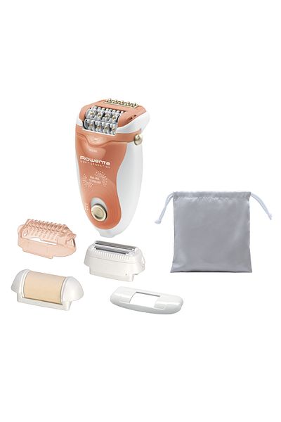 Rowenta Soft Sensation EP5720 Epilator, 2 speeds, 24 tweezers, Pivoting head, White/Orange