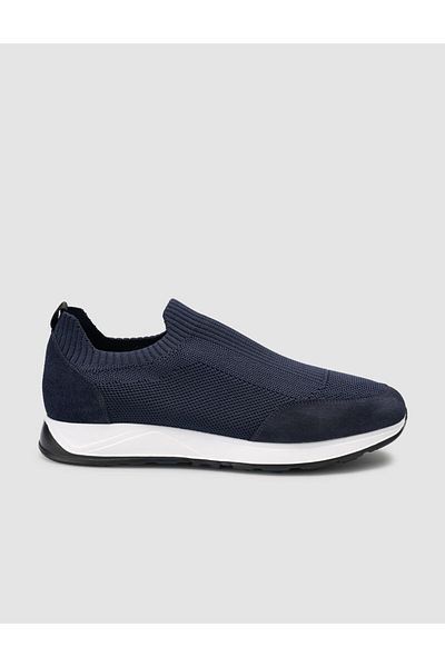 Cabani Knitwear Navy Blue Men's Textured Sports Shoes