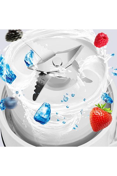 fulina 300ml Electric Juicer,Mini USB Portable Rechargeable, 6 Blades,for Home,Travel,Gym,1300mAh,Pink